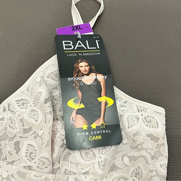Bali‎ Lace n Smooth Cami Firm Control 2XL Rosewood NWT Tummy Control Shapewear - Picture 4 of 11